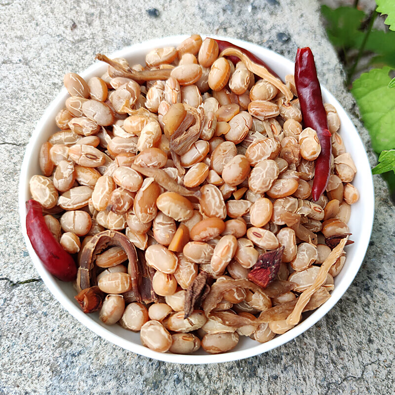 虎钢馋农家五香笋豆 黄笋干豆 黄山特产小吃 比蒜香青豆花生米豆好吃