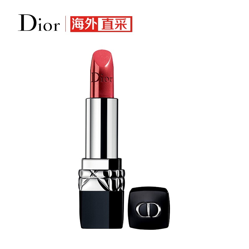 迪奥(Dior)口红烈艳蓝金999金属红唇膏3.5g(迪奥口红 摩登金属光 复古红 礼物送女友) 进口超市