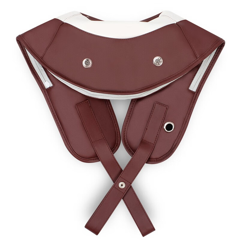 茗振(MZ) 颈椎按摩器仪捶背敲打颈部腰部肩膀部颈肩脖子肩颈家用捶打按摩披肩 经典款-双核-无腰带-普通PU