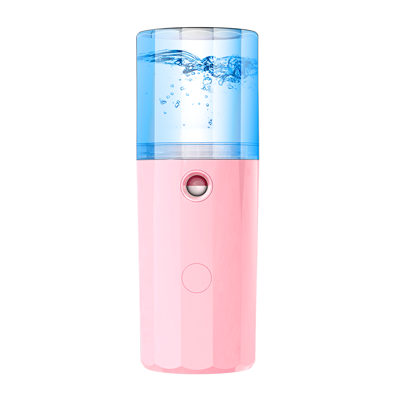 索聚 补水仪纳米喷雾器脸部手持便携式冷喷机蒸脸器面部加湿器家用美容仪 粉色