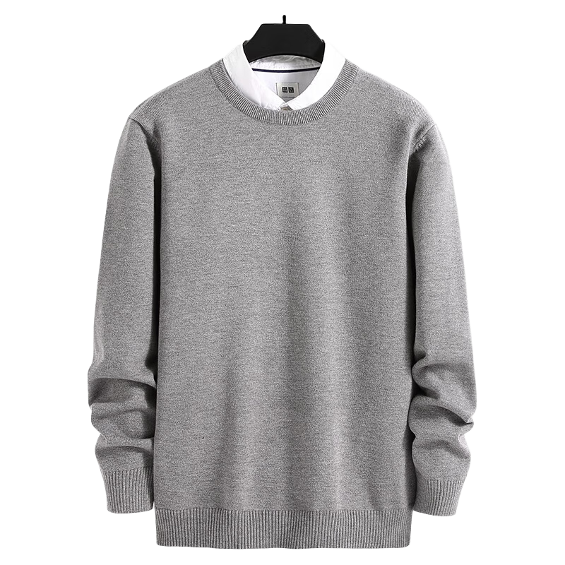 百亿补贴:真维斯(JEANSWEST)毛衣男秋冬新款针织衫青少年针线衫内搭保暖百搭纯色打底衫毛线衫 浅花灰(常规) XL(推荐130-150斤)52.9元