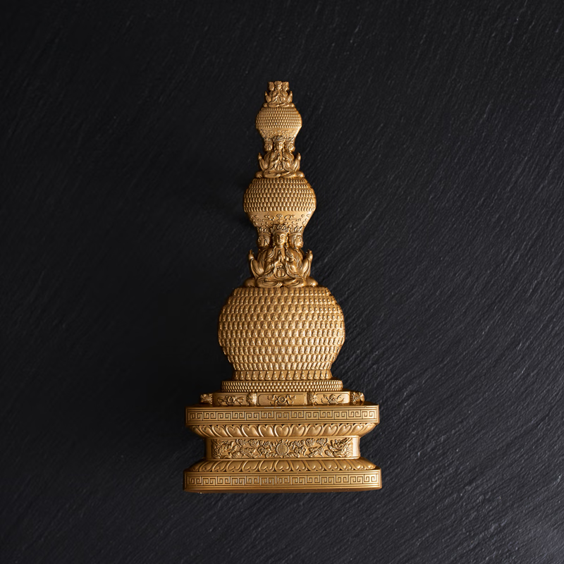 河北省正定隆兴寺毗卢佛冰箱贴六绝文创母亲节礼品博物院纪念品 香槟色 仿古色