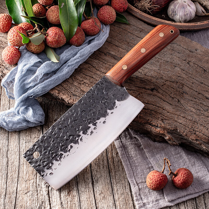 钢菜刀家用中式斩骨切片刀9铬钢高硬度三合钢锋利切肉刀龙泉龙虎刀剑
