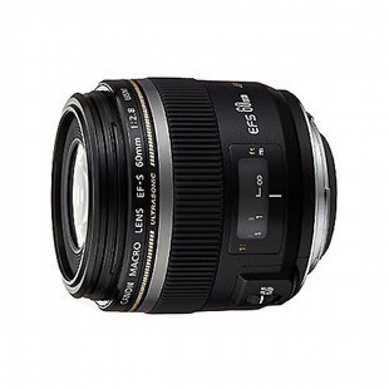 佳能（Canon）EFS 60mm f/2.8 Macro USM 佳能微距镜头 彩盒送遮光罩 佳能口 官方标配