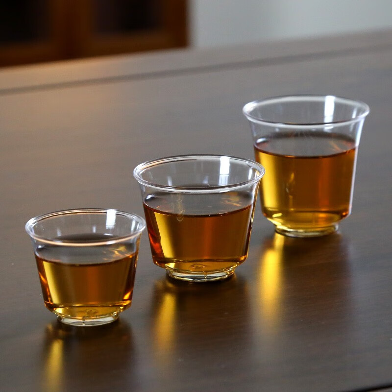 淳意一次性品茗杯大中小号耐热透明品茶杯品酒杯喝茶小杯子ps硬塑