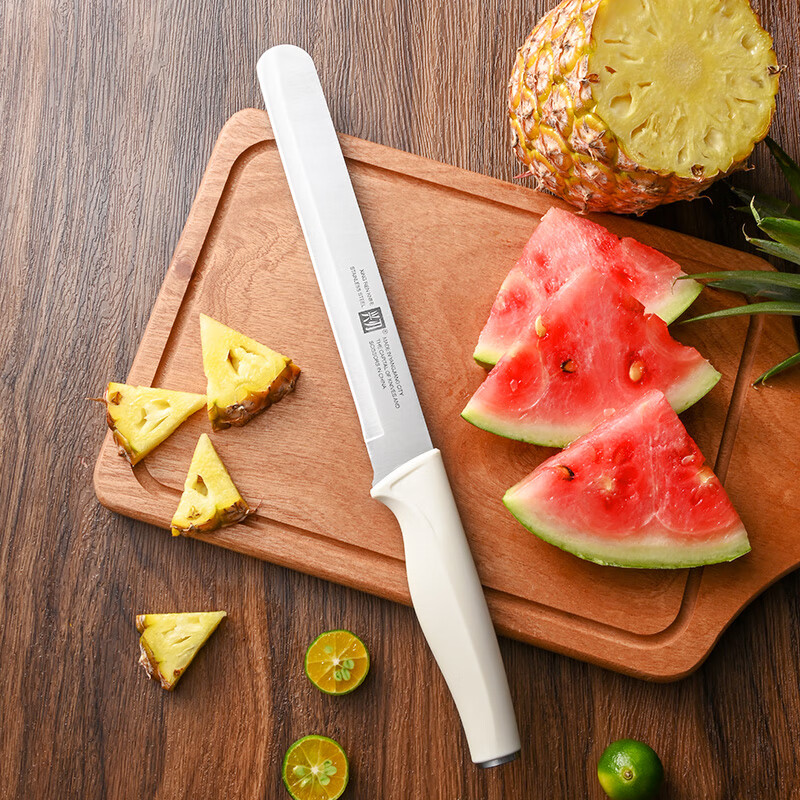 兴刃西瓜刀水果刀家用切哈密瓜大号加长瓜果刀商用专业切大瓜刀具 加长切西瓜刀【带皮套】