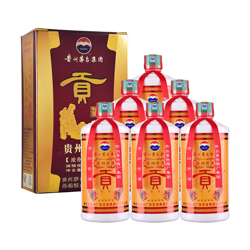 茅台 2012年 贵州贡酒 52度 500ml*4瓶装 浓香型白酒 收藏酒/陈年老酒