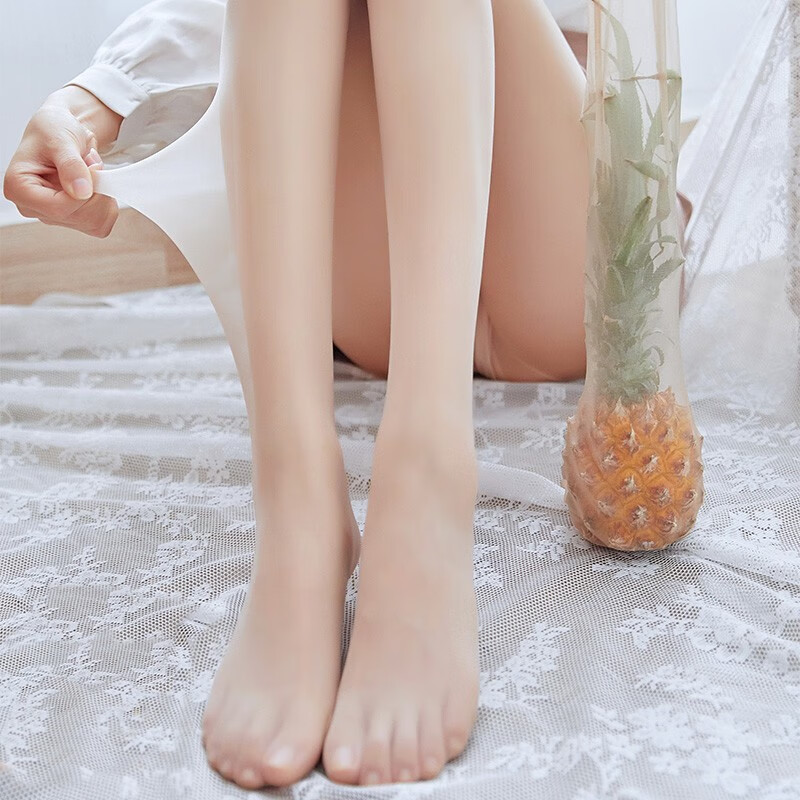 翊尚美（yishangmei）丝袜女防勾丝任意剪菠萝袜夏季超薄显瘦连裤袜长筒袜光腿神器 1双肤色