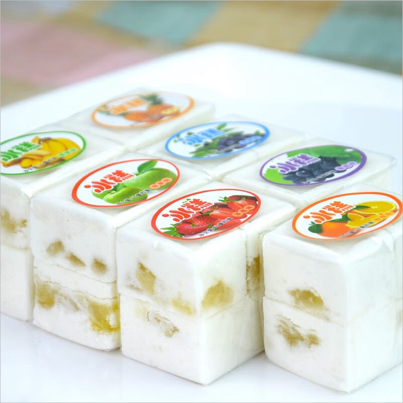 鲜有志上海风味特产冰凉糕小吃水果口味夹心冰糕香甜点多口味混装500g