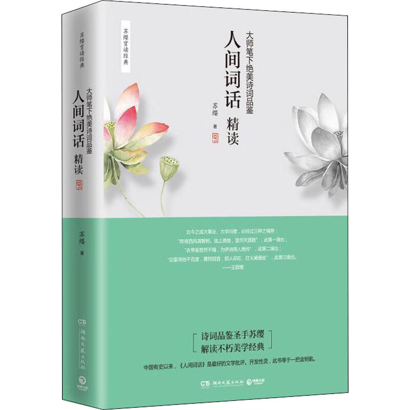 正版包邮 人间词话精读 笔下美诗词品鉴 苏缨 著 文学 湖南文艺出版社 畅销文学励志书籍