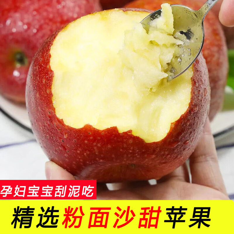 玫栀 新鲜粉面沙苹果宝宝刮泥老人婴儿吃面苹果农家新鲜水果整箱 5斤