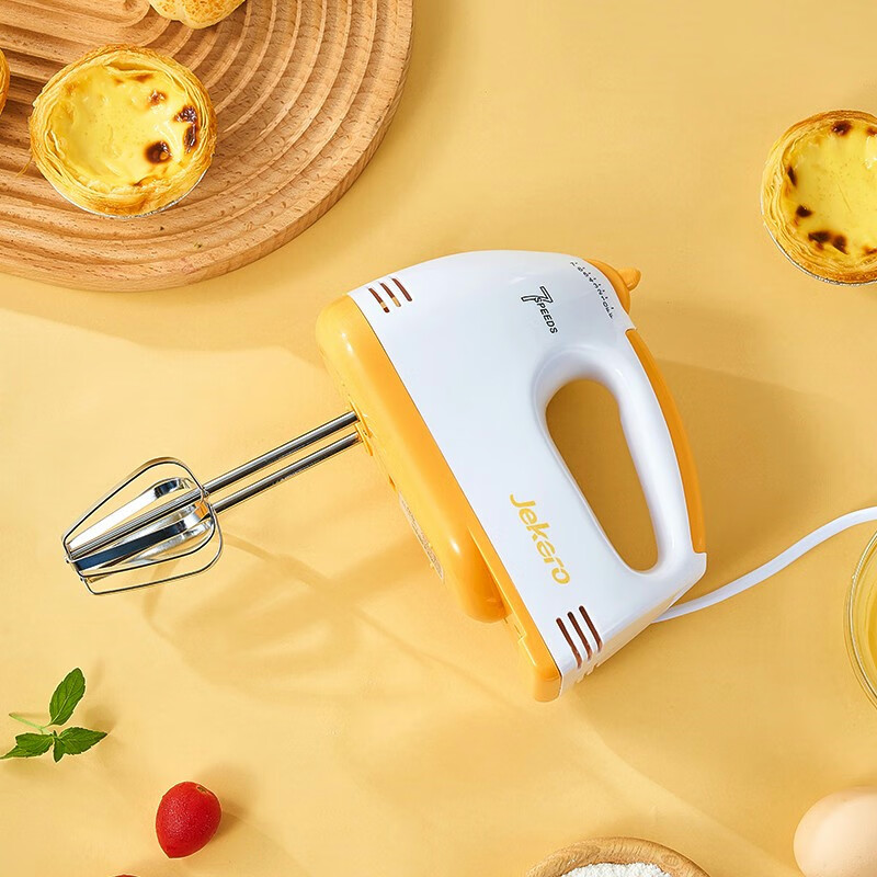 杰凯诺 烘焙工具 电动打蛋器家用手持打蛋器打发奶油小型搅拌器 7档双棒