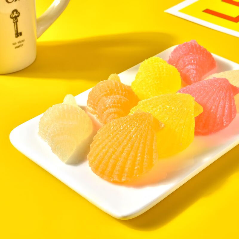 红允圆锥琥珀糖韩国网红吃播解压咀嚼音超大樱花琥珀糖手工高颜值礼盒