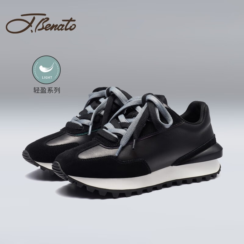 benato)【品牌旗舰】女士休闲鞋厚底透气减震运动鞋轻便阿甘鞋百搭