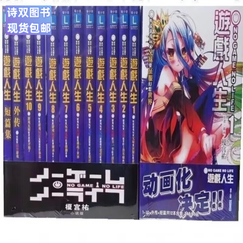 诗双未删减速发!游戏人生1-12正传完+短篇+外传14本全套榎宫祐轻小说厚纸高清未删减现货 正传+短篇+外传+漫画(18本)