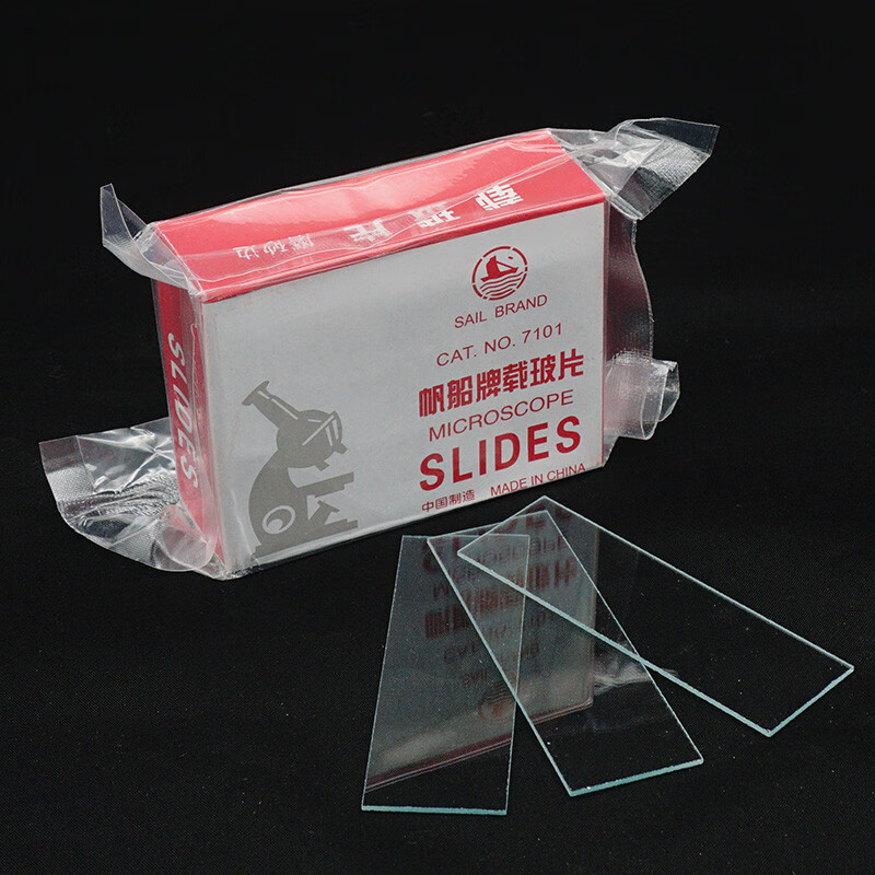 晶胜达载玻片盖玻片显微镜配件玻璃光面磨砂面标本空白玻片生物切片