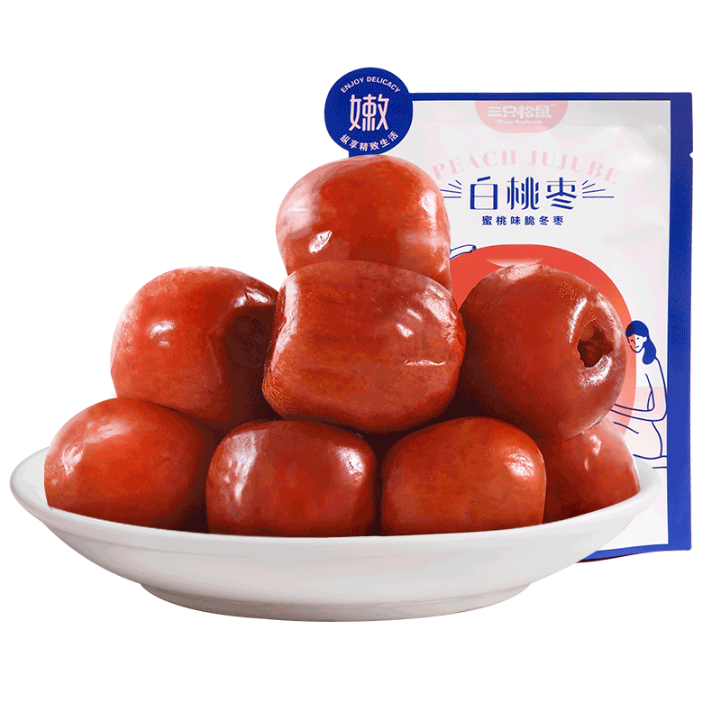 『三只松鼠』白桃枣40g蜜饯果干,品质有保障,价格优惠