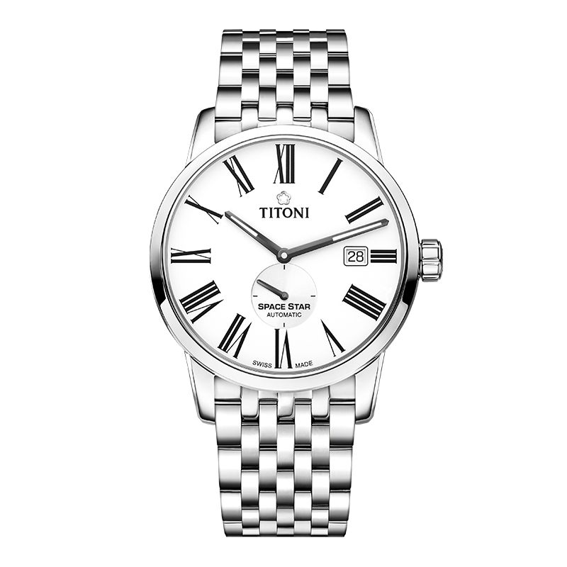 plus会员titoni梅花天星系列男士自动机械表83638s608