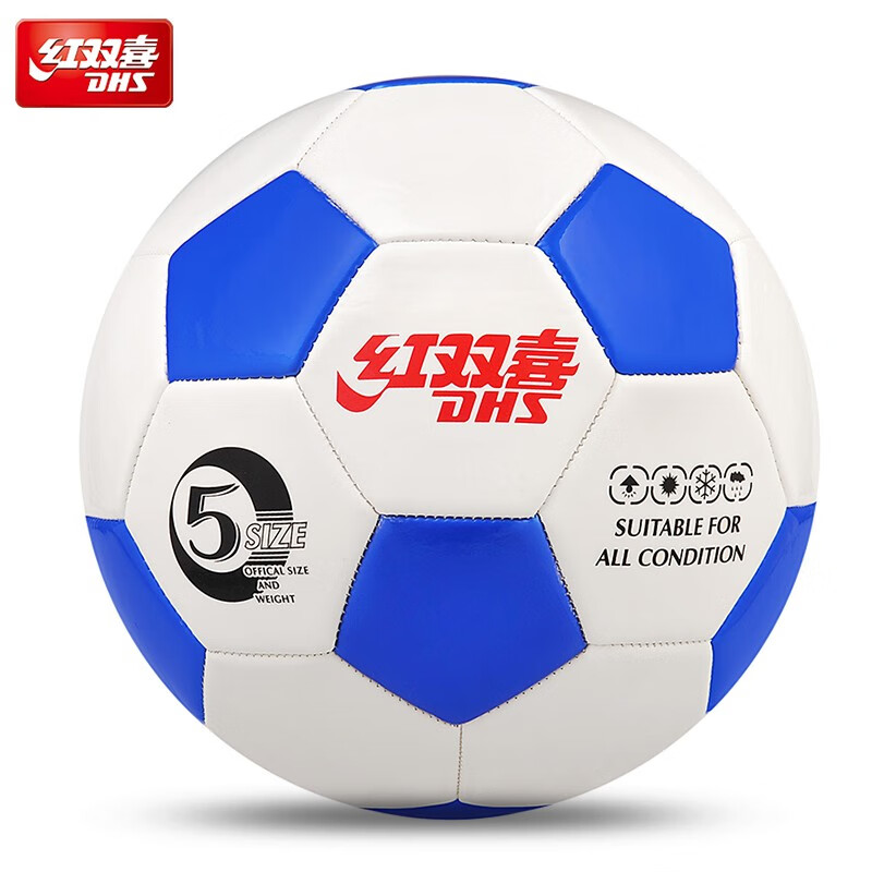 红双喜(DHS) 红双喜4号足球儿童小学生中考训练 专业幼儿园宝宝用球 3号白黑版+气针气筒网兜