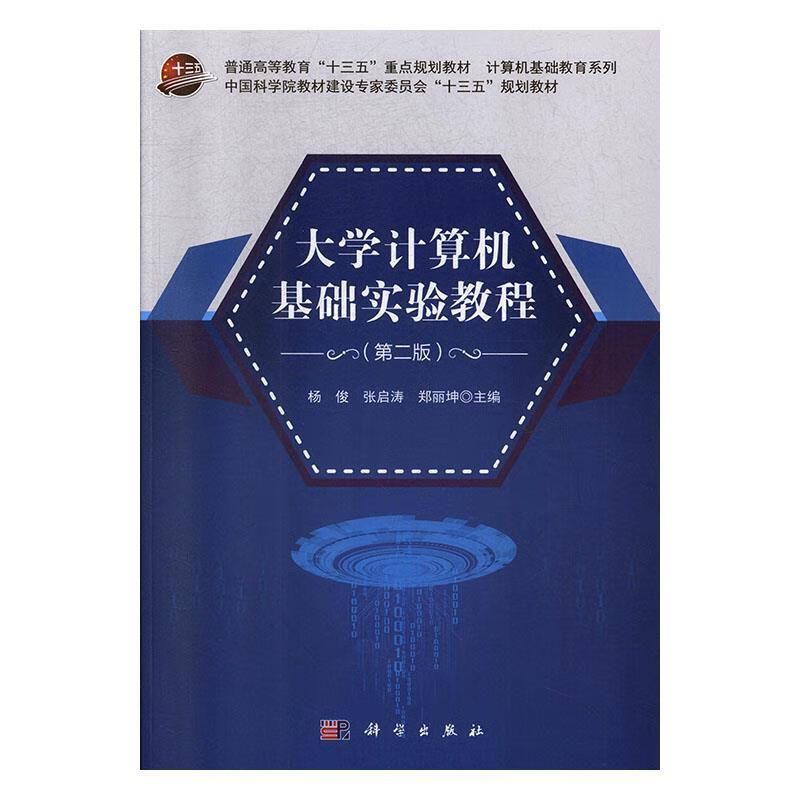 大学计算机基础实验教程 杨俊,张启涛,郑丽坤 编 正版图书