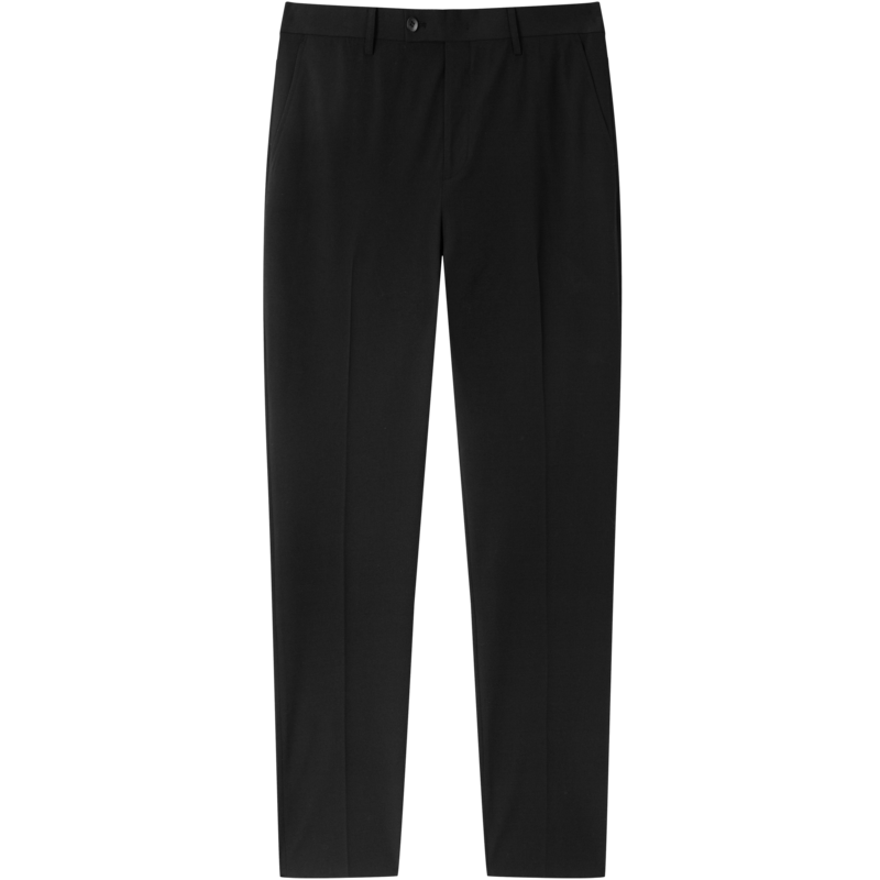 GXG男裝黑色簡(jiǎn)約基礎(chǔ)休閑商務(wù)套西西褲 春季新款 黑色 S