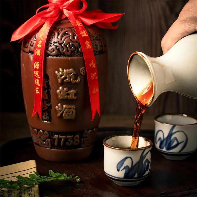 沉缸酒 福建老酒 龙岩特产糯米甜型纯粮 原浆陈酿红曲黄酒 八年礼盒装