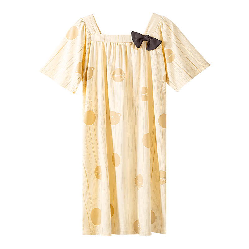 猫人（MiiOW）【新疆精梳棉】女士睡衣女春秋纯棉亲肤舒适圆领套头可外穿家居服