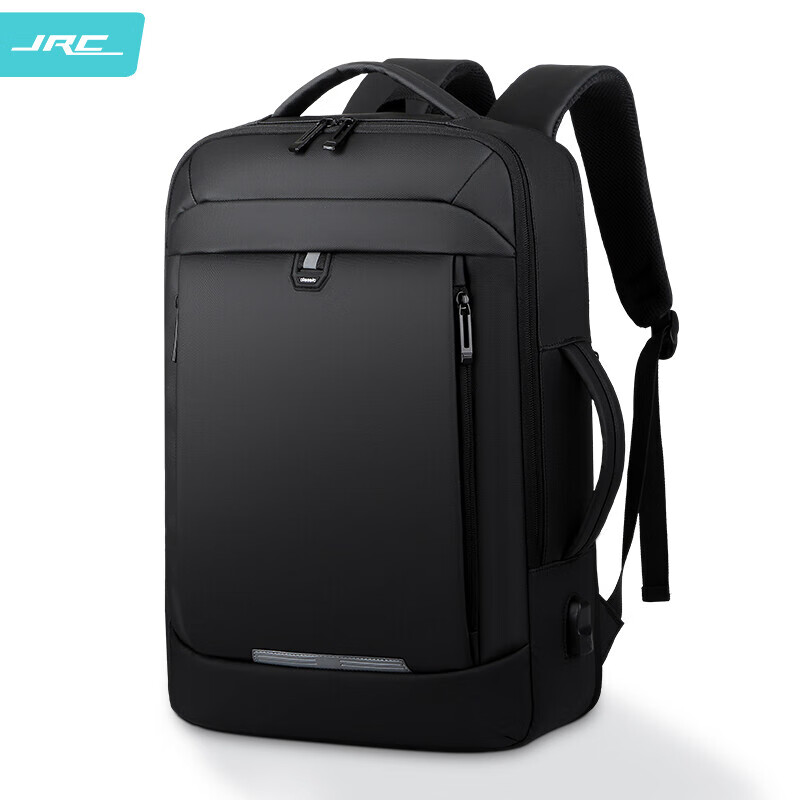 JRC笔记本电脑包背包商务双肩包男学生书包17.3英寸适用联想华硕戴尔