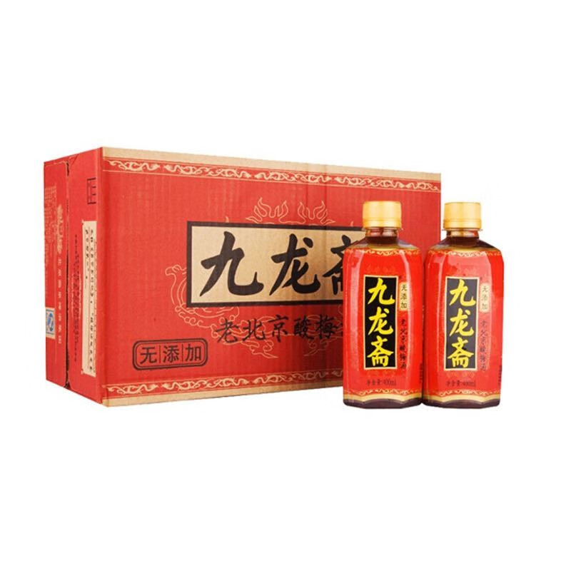 九龙斋 酸梅汤地道老北京酸梅汤饮料 400ml*15瓶 整箱装冰糖熬制