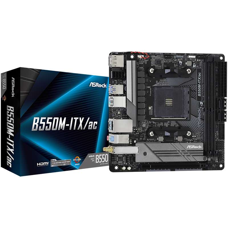  B550M-ITX/ac B550M-ITX/ac ֧ CPU 5700X3D/5700X/5600, AMD B550, Socket AM4ʵ799Ԫ