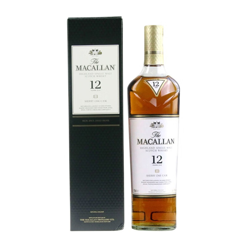 麦卡伦(macallan) 洋酒 麦卡伦纯麦威士忌(macallan) 麦卡伦12年 雪莉