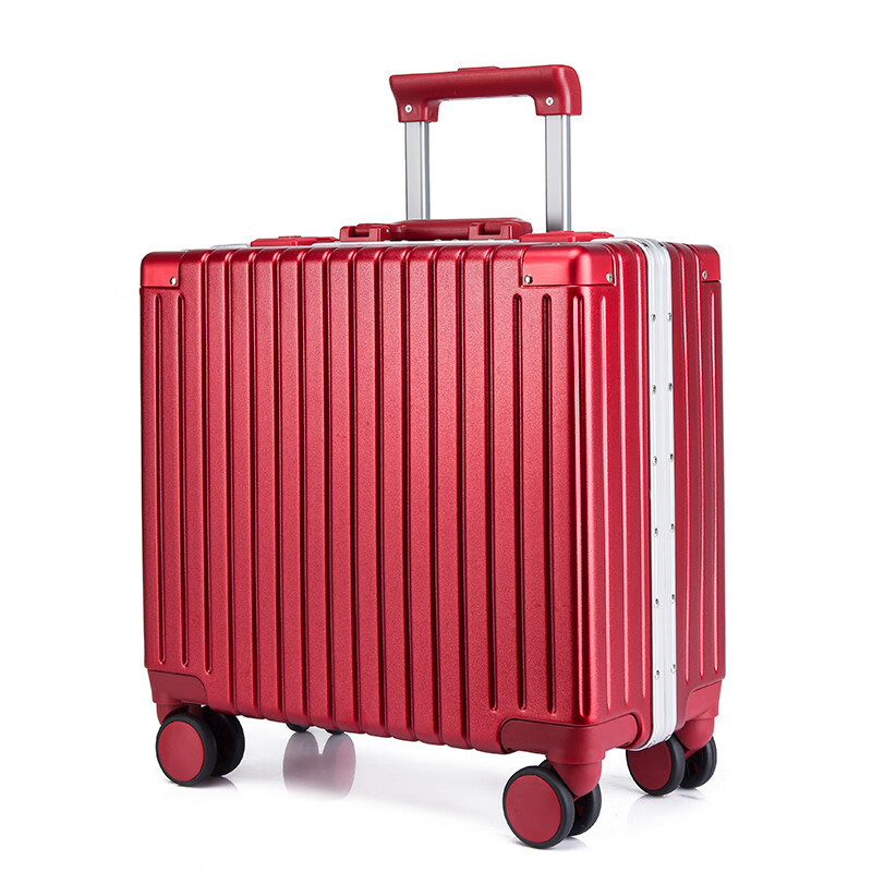 瑞佶达(rugido)加厚铝框登机行李箱18英寸男密码旅行拉杆箱密码女万向