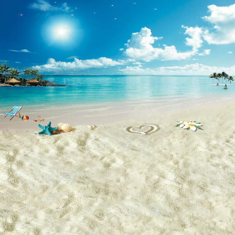 彩蝶凌海景主播背景布直播间主播背景布背景布网红背景 1602 1.