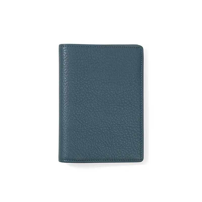 LEATHEROLOGY牛皮护照夹多卡位护照保护套旅行证件收纳包定制礼物 灰蓝色