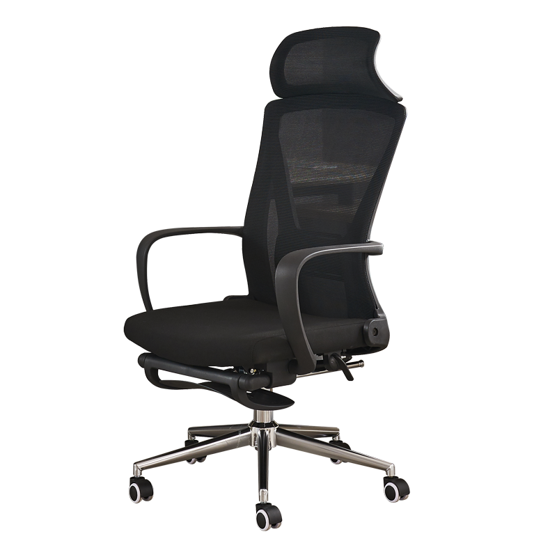 罗氏兄弟 电脑椅人体工学椅办公椅子可躺游戏椅家用学习椅转椅老板椅会议椅 黑色带搁脚可躺