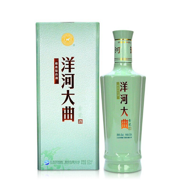 洋河大曲 青瓷 42度500ml 绵柔浓香型自饮品鉴好酒 宴请送礼 42度 500