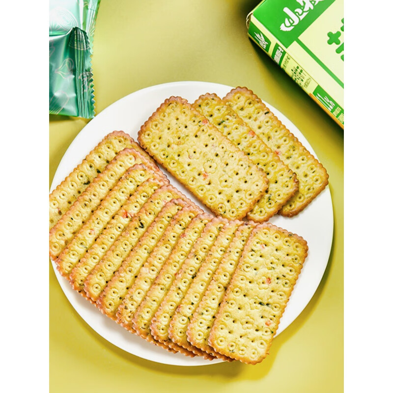 小牧蔬菜拌面饼干180g盒装香蕉味营养早餐薄脆日式茶点独立小包装