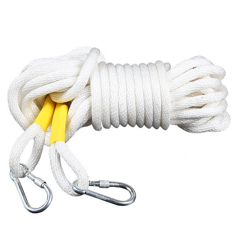 电力工具吊绳 空调高空作业户外安全绳防滑丙纶绳直径16mm带双钩 12米