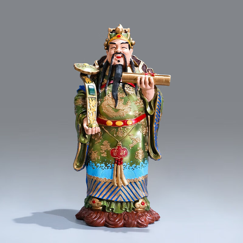 置财 摆件工艺品客厅福禄寿禄星公黄铜玄关公司店铺前台摆设 禄星公