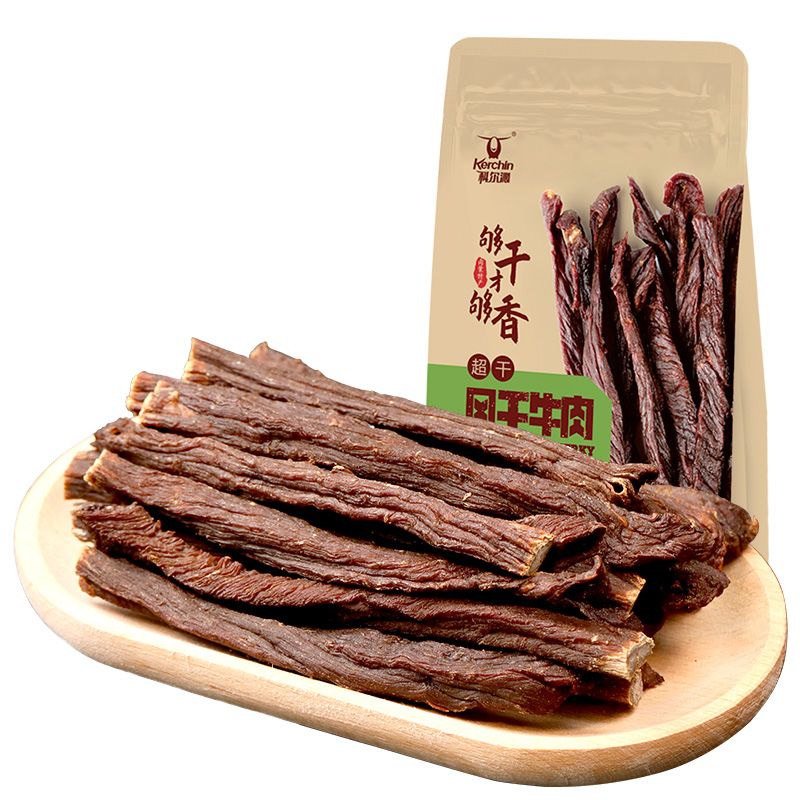 食怀科尔沁风干牛肉干200g内蒙古特产牛肉干手撕风干休闲零食 原味kg