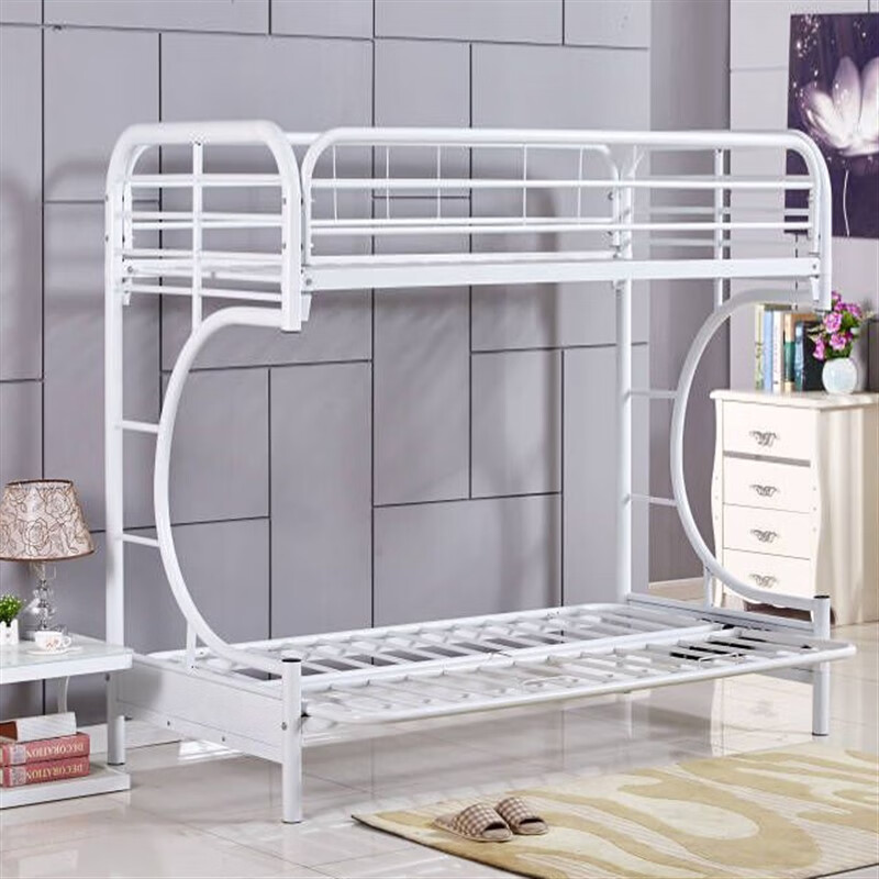 缦宛木架子床上下铺上下床铁床沙发折叠上下床双层床铁架床上下两层