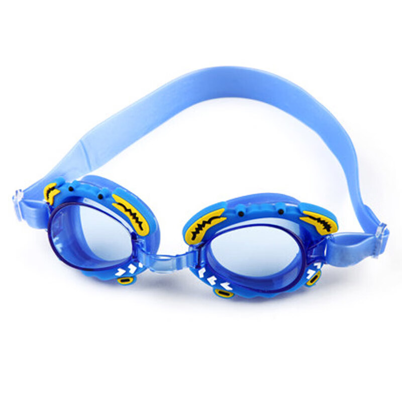 泳镜儿童女 学生防水防雾高清男女孩眼镜泳帽套装 小孩潜水游泳镜 5104蓝色(+鼻夹耳塞)
