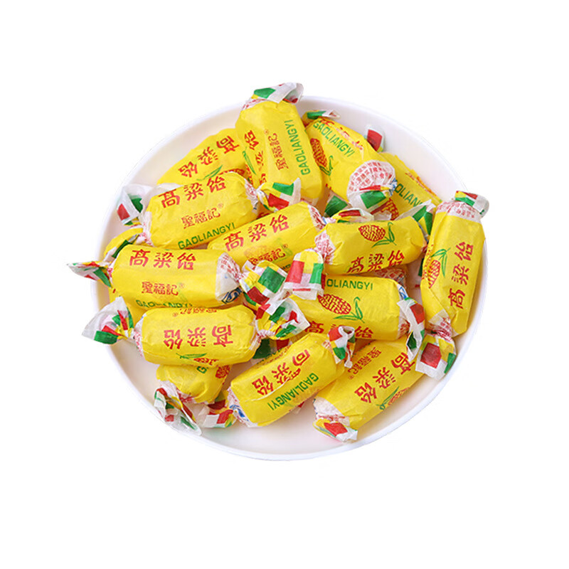 圣福记 拉丝高粱饴软糖 山东特产喜糖水果味软糖 原味500g*2袋