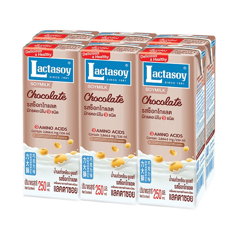 力大狮力大狮泰国进口儿童豆奶早餐营养健康饮品250ml*6 巧克力味250