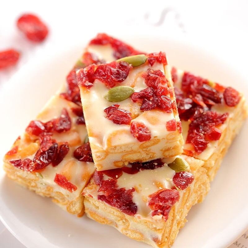 味滋源雪花酥休闲零食早餐饼干糕点牛轧糖沙琪玛下午茶点心传统糕点 雪花酥混合味 500g 1盒