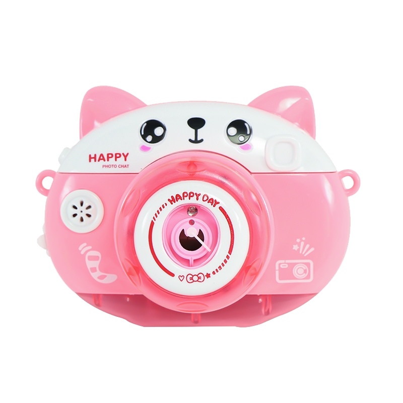 小猪泡泡机抖音同款儿童玩具泡泡枪吹泡泡全自动网红猪猪照相机 电动泡泡相机-小兔-白色