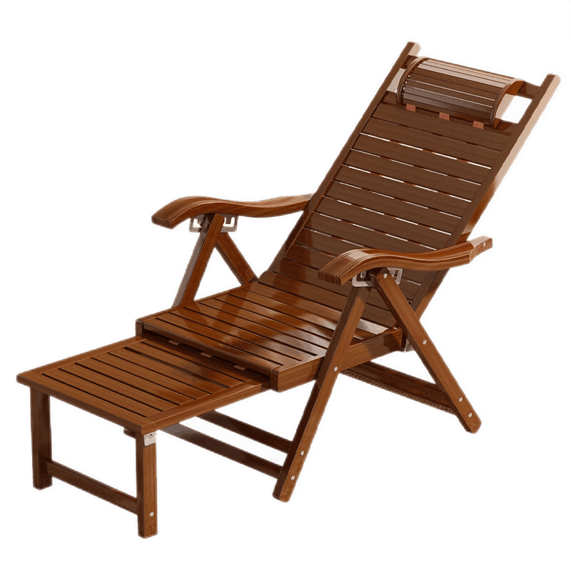 春韶 躺椅折叠老人家用户外休闲椅办公室午休木质摇椅阳台竹椅竹躺椅凉椅卧室阳台摇摇椅成人懒人沙发 原色中片躺椅【短款】