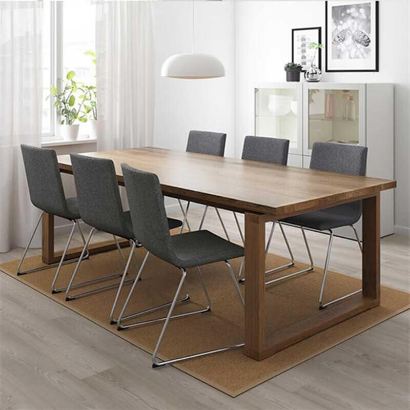 艺可恩 北欧纯实木会议桌长方形办公桌洽谈桌原木长条桌大桌子轻的