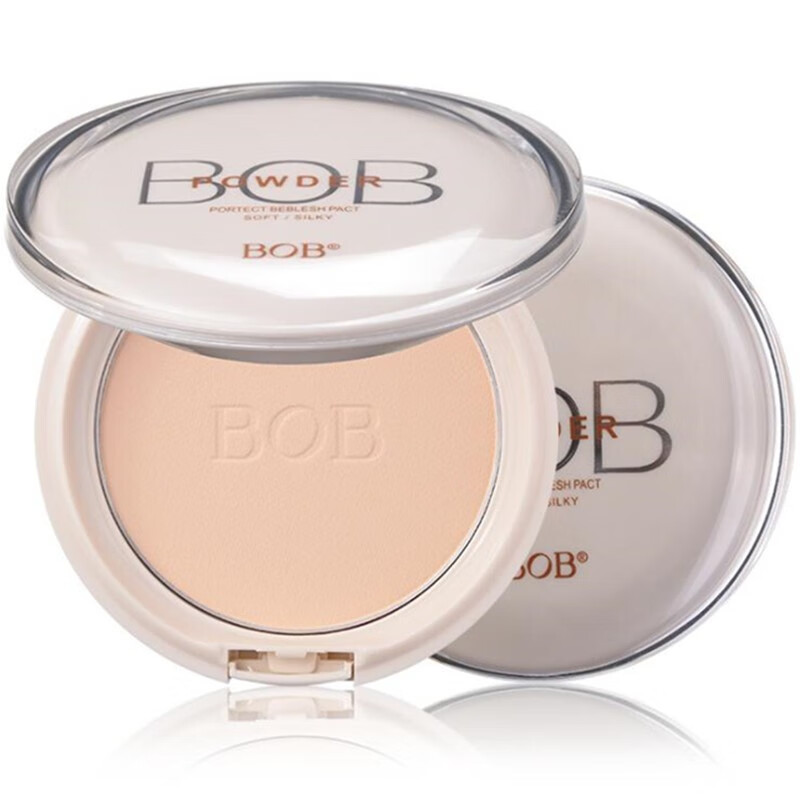 bob 定妆粉饼控油持久45108定妆干粉不脱妆自然提亮学生平价干湿两用