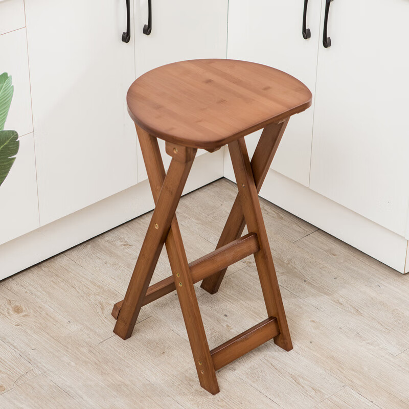 凳高凳高脚凳子折叠小凳子折叠板凳便携式户外小马 茶色折叠高脚凳